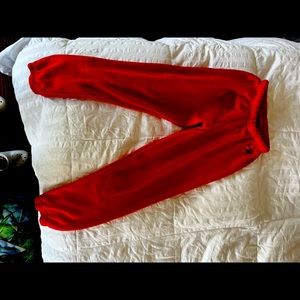 Never worn red aviator nation sweatpants